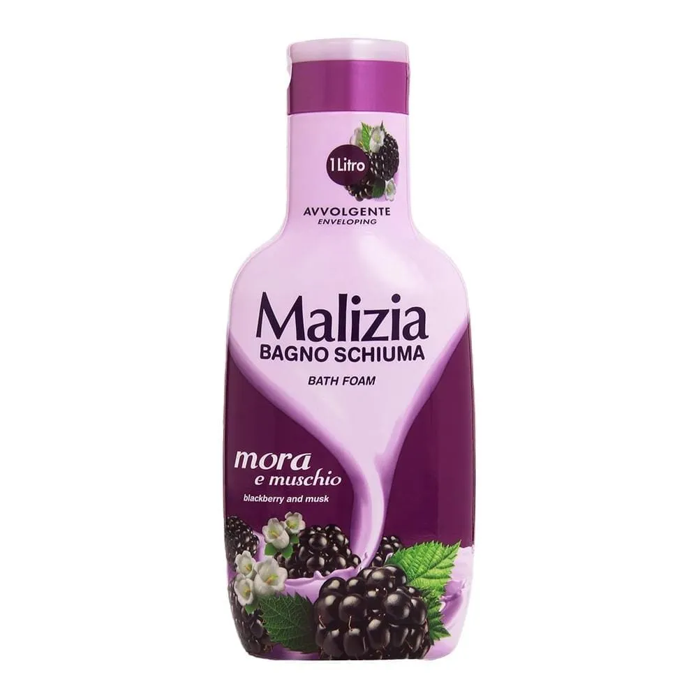 Malizia-Bath-Foam-Blackberry-And-Musk-1000ml.webp شامپو بدن Malizia مالیزیا حاوی عصاره شاه توت و مشک حجم 1000 میل - تصویر 1