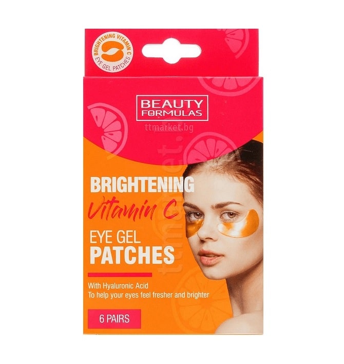 beauty-formulas-brightening-vitamin-c-eye-gel-patches پچ دور چشم بیوتی فرمول Beauty formulas بسته 6 عددی - تصویر 1